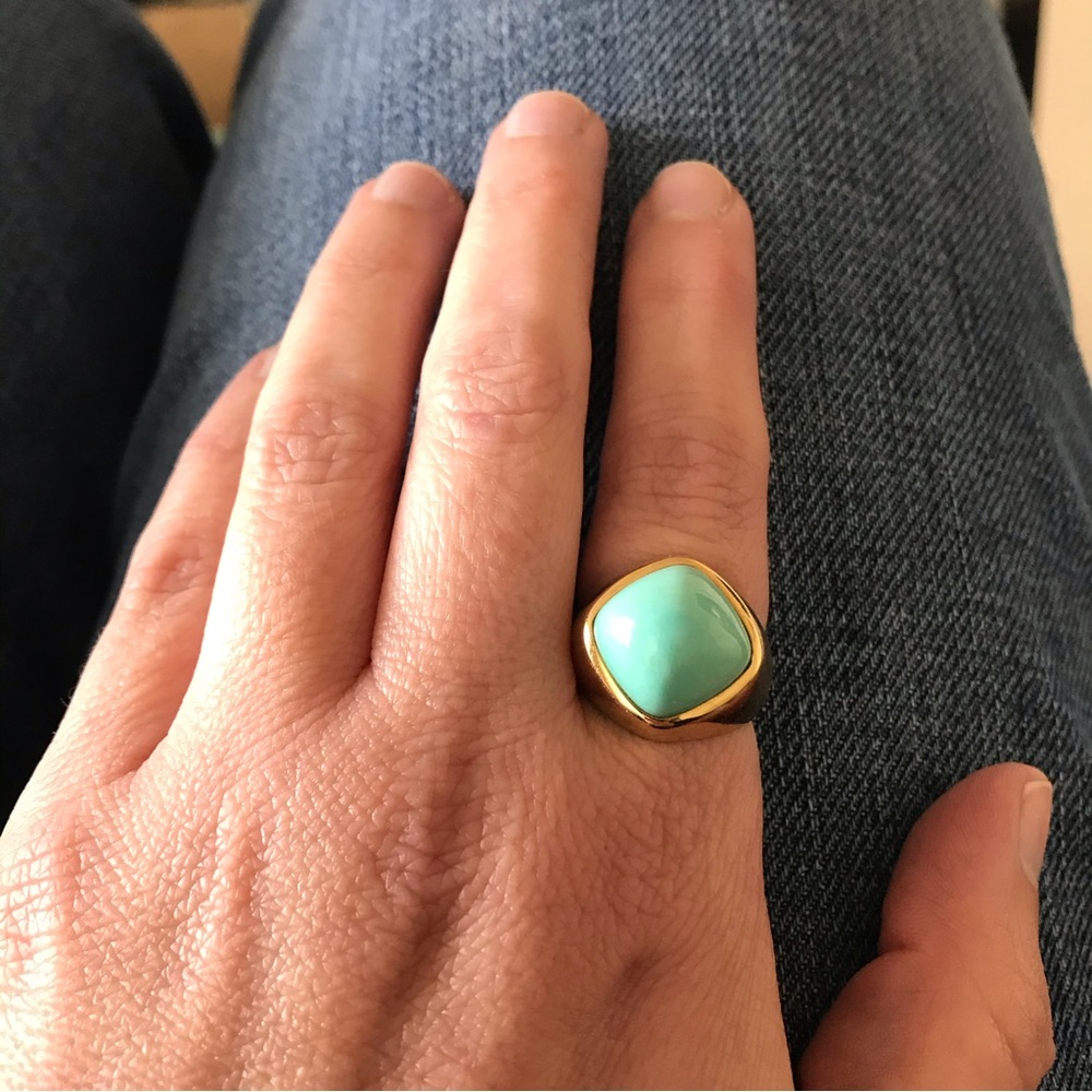 Vintage 14k Gold Sleeping Beauty Turquoise Ring